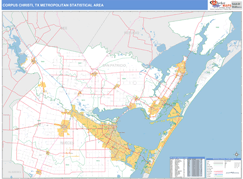 Corpus Christi Metro Area Digital Map Basic Style
